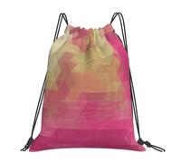 YOFIEN Geometrische Raute, moderne abstrakte Kunst, wasserabweisender Rucksack mit Kordelzug, für Damen und Herren, Sport- und Fitnessstudio-Sackpack