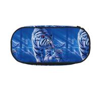 YOFIEN Imprimé Tigre Maman et Fils, Petite Trousse à Crayons, Grande capacité, Organiseur de Papeterie de Bureau