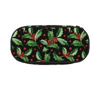 YOFIEN Joyeux Noël Houx, Petite Trousse à Crayons, Grande capacité, Organiseur de Papeterie de Bureau
