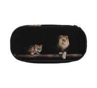 YOFIEN Lion et Tigre Sauvages, Petite Trousse à Crayons, Grande capacité, Organiseur de Papeterie de Bureau
