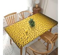 YOFIEN Nappe rectangulaire imperméable Close Up Beer Glass de 1,5 m, avec Bord élastique, Protection Anti-éclaboussures.