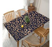 YOFIEN Nappe rectangulaire imperméable Copper and Leopard de 1,5 m, Protection Anti-éclaboussures, Bord élastique