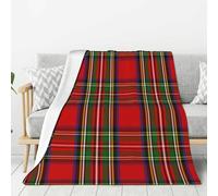 YOFIEN Plaid écossais en Flanelle Super Doux, épais et Confortable, Motif Tartan du Clan Stewart, 203 x 152 cm