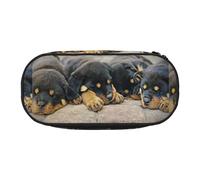 YOFIEN Rottweiler Sleeping Dogs Pets Puppies Petite Trousse à Crayons de Grande capacité Organiseur de Papeterie de Bureau