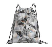 YOFIEN Rucksack mit Kordelzug im Diamant-Textur-Stil, wasserabweisend, für Damen und Herren, Sport- und Fitnessstudio-Sackpack