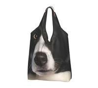 YOFIEN Sac fourre-tout pliable Border Collie, réutilisable, grande capacité