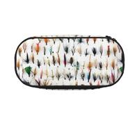 YOFIEN Sélection de Mouches Traditionnelles pour la pêche à la Truite, Petite Trousse à Crayons, Grande capacité, Organiseur de Papeterie de Bureau