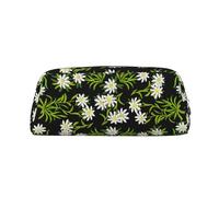 YOFIEN Trousse à Crayons à Motif Floral d'edelweiss des Alpes suisses pour Filles, Pochette de Rangement avec Fermeture éclair