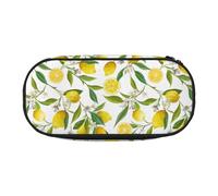 YOFIEN Trousse à Crayons à Motifs de Branches de citronnier Exotiques, délicieuse et délicieuse, Petite Trousse à Crayons de Grande capacité, Organiseur de Papeterie de Bureau