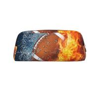 YOFIEN Trousse à Crayons American Football in Fire and Water pour Filles, Pochette à Crayons avec Fermeture éclair