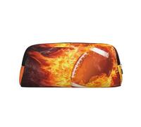 YOFIEN Trousse à Crayons American Football in Fire pour Filles, Pochette à Crayons avec Fermeture éclair