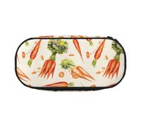 YOFIEN Trousse à Crayons Aquarelle à Motif de Carottes dessinées à la Main, Petite Trousse à Crayons de Grande capacité, Organiseur de Papeterie de Bureau
