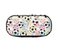 YOFIEN Trousse à Crayons Aquarelle Motif Football, Grande capacité, Organiseur de Papeterie de Bureau