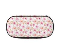YOFIEN Trousse à Crayons Aquarelle Rose et Violet, Grande capacité, Motif Floral, Organiseur de Papeterie de Bureau