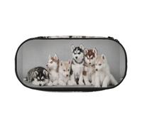 YOFIEN Trousse à Crayons de Grande capacité avec Motif de Chiens Husky et Huskies