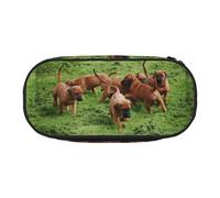 YOFIEN Trousse à Crayons de Grande capacité, Motif Chiens de Rhodesian Ridgeback, Chiots, Animaux de Compagnie, Famille, Petite Trousse, Organisateur de Papeterie de Bureau