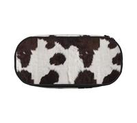 YOFIEN Trousse à Crayons de Grande capacité, Motif Peau de Vache, Motif Animal Africain Abstrait Noir, Petite Trousse, Organiseur de Papeterie de Bureau