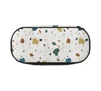 YOFIEN Trousse à Crayons de Grande capacité, Motif terrazzo sans Coutures, Motif marbre Italien Classique, Petite Trousse, Organiseur de Papeterie de Bureau