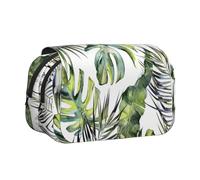 YOFIEN Trousse à Crayons de Jardin Tropical, Organiseur de Papeterie Portable à Double Couche