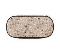 YOFIEN Trousse à Crayons en Pierre Naturelle Terrazzo, Petite Trousse à Crayons de Grande capacité, Organiseur de Papeterie de Bureau