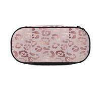YOFIEN Trousse à Crayons Grande capacité, Motif léopard et guépard, Couleur Or Rose, Petite, Organiseur de Papeterie de Bureau