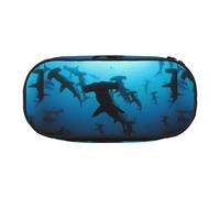 YOFIEN Trousse à Crayons imprimée Requins-marteaux, Petite Trousse à Crayons de Grande capacité, Organiseur de Papeterie de Bureau