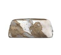 YOFIEN Trousse à Crayons Liquid Marble - Pearl et Gold pour Filles, Pochette de Rangement avec Fermeture éclair