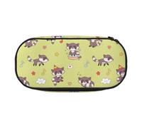 YOFIEN Trousse à Crayons Mignonne en Forme de Raton Laveur Kawaii, Petite, Grande capacité, Organiseur de Papeterie de Bureau
