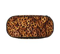 YOFIEN Trousse à Crayons Motif Pain Bretzel, Petite Trousse à Crayons de Grande capacité, Organiseur de Papeterie de Bureau