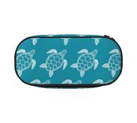 YOFIEN Trousse à Crayons Motif Tortue de mer, Style Dessin au Trait, Petite Trousse à Crayons de Grande capacité, Organiseur de Papeterie de Bureau