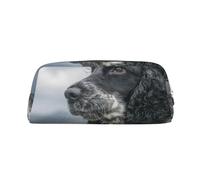 YOFIEN Trousse à Crayons Noire pour Filles, Motif Cocker Spaniel Anglais aux Grandes Oreilles frisées, avec Fermeture éclair.