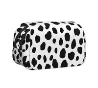 YOFIEN Trousse à Crayons Portable à Double Couche avec Motif Chien Dalmatien