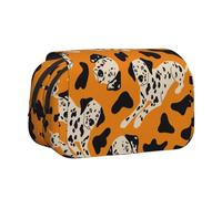 YOFIEN Trousse à Crayons Portable à Double Couche avec Motif de Chien Dalmatien