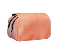 YOFIEN Trousse à Crayons Portable à Double Couche avec Nuances d'aquarelle Corail Rose Orange