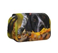 YOFIEN Trousse à Crayons Portable à Double Couche pour Chien d'arrêt Allemand à Poil Court, idéale pour l'automne