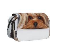 YOFIEN Trousse à Crayons Portable à Double Couche pour Yorkshire Terrier