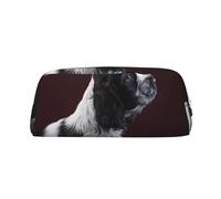 YOFIEN Trousse à Crayons pour Filles, Motif Chiot Cocker Spaniel Noir et Blanc, avec Fermeture éclair.