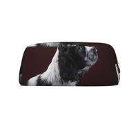 YOFIEN Trousse à Crayons pour Filles, Motif Chiot Cocker Spaniel Noir et Blanc, avec Fermeture éclair.
