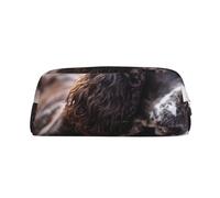 YOFIEN Trousse à Crayons pour Filles, Motif Cocker Spaniel Anglais Brun et Blanc bou vec Fermeture éclair.