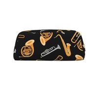 YOFIEN Trousse à Crayons pour Filles passionnées de Saxophone et de Trombone, Pochette de Rangement avec Fermeture éclair, idéale pour Les Filles.