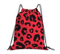 YOFIEN Wasserabweisender Rucksack mit Kordelzug, Leoparden-Löwe-Tiger-Tiermuster, für Damen und Herren, Sport- und Fitnessstudio-Sackpack