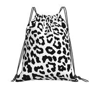 YOFIEN Wasserabweisender Rucksack mit Kordelzug, Leopardenmuster, Tiere, Kunst, für Damen und Herren, Sport, Fitnessstudio