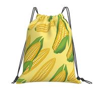YOFIEN Wasserfester Rucksack mit Kordelzug, Motiv: frische reife Maiskolben, für Damen und Herren, Sport- und Fitnessstudio-Sackpack