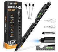 YOFIG Cadeau Homme, Stylo Multifonction 9 en 1, Cadeau Fete des Peres, Idee Cadeau Homme Original, Idee Cadeau Fete des Peres, Gadget Insolite Utile Cadeau Personnalisé, Cadeau Fête des Pères