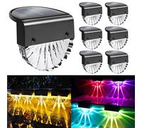 YOFIG Lampe Solaire Exterieur, 6 Pièces Lumiere Solaire Exterieur, Colorée LED et Lumière Blanche Chaude, IP65 Étanche Lampe Solaire Exterieur Jardin, Eclairage Exterieur Solaire, Decoration Jardin