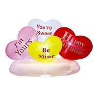 yofit Cœurs gonflables de 1,8 m de long, lumières LED en forme de nuage, décorations de Saint-Valentin, décoration romantique de vacances pour intérieur ou extérieur, anniversaire, fête de mariage