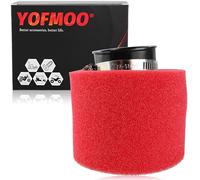 YOFMOO Filtre à air universel 42 mm 4,2 cm rouge coudé double mousse performance compatible avec KH400 125cc 150cc 200cc 250cc GY6 Moto ATV Quad Go Kart cyclomoteur Pit Dirt Bike PZ24 41 mm