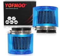 YOFMOO Lot de 2 filtres à air universels de 35 mm - Anti-éclaboussures - Housse en plastique étanche - Compatible avec moto, VTT, quad, scooter, kart, cyclomoteur, Pit Dirt Super Pocket Bike 50 cc-90