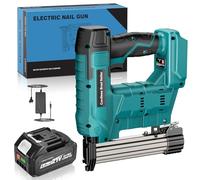Yofuly Agrafeuse Sans Fil Compatible avec Makita 18V 21V Batterie, 1 x 4000mAh Batterie Agrafeuse Electrique Charge Complète 3,000 Clous 18GA Cloueur pour le Bois Tapissier (Sans Clous)
