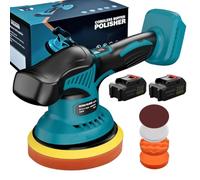 Yofuly Polisseuse Automobile Excentrique 6 Pouces 8 Vitesses 2x2000mAh Compatible Makita 18V pour Détailing Auto